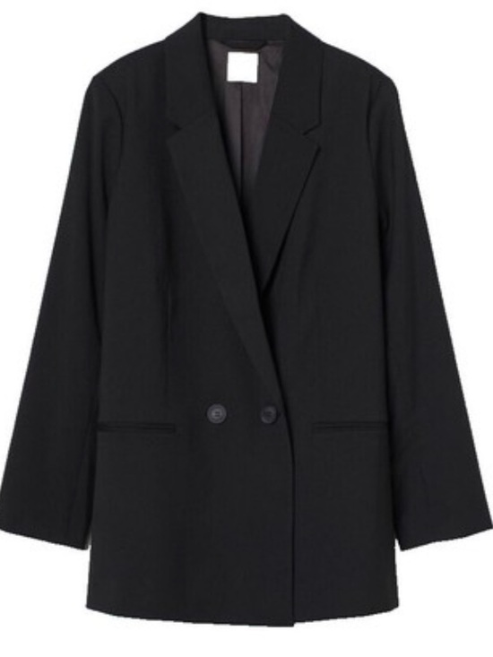 H&M Jackets & Blazers - Oversized H&M Black Double-Breasted Women's Blazer
